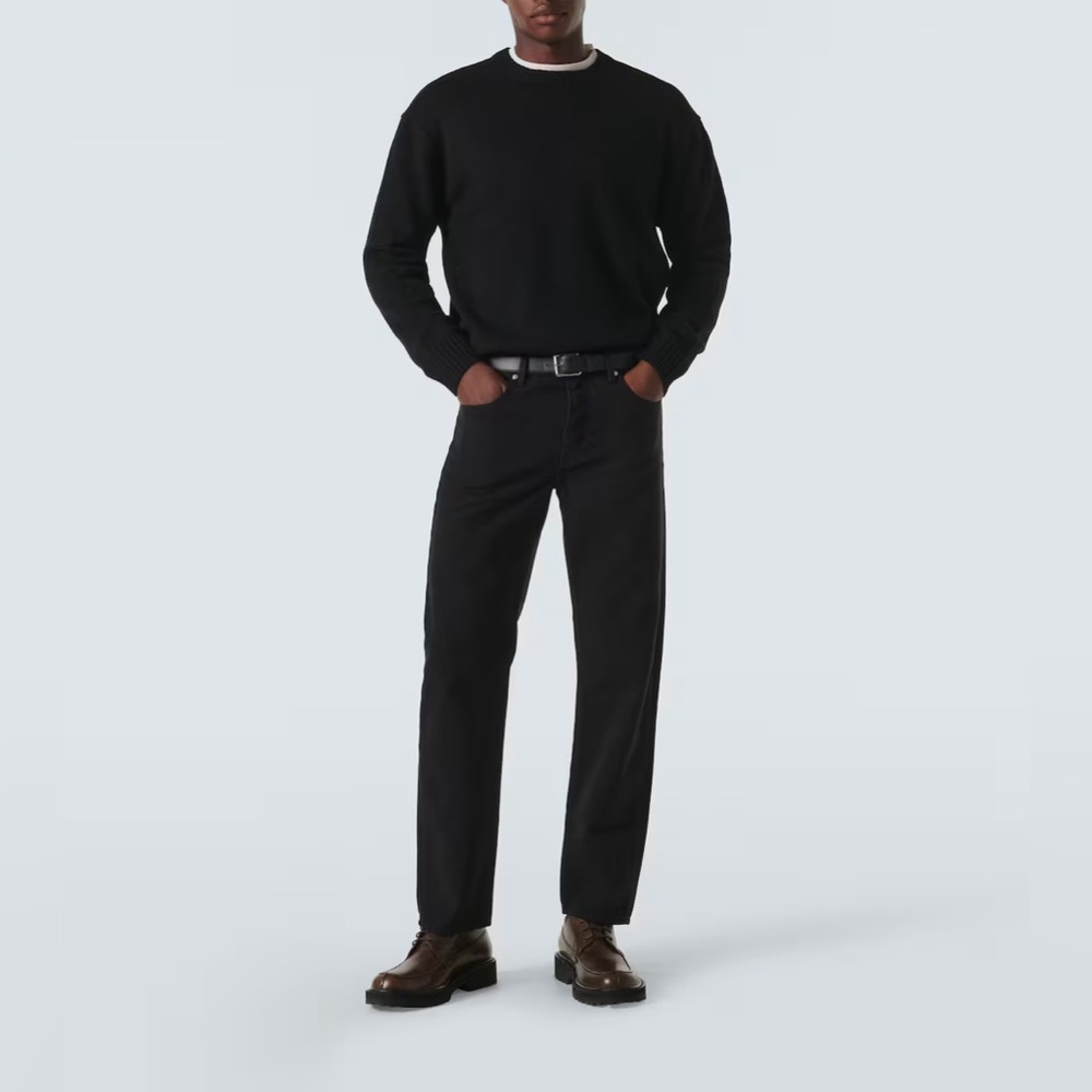 Frame XS Cashmere Crewneck Sweater Noir Black